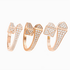 Cleo Full Diamond Midi Slim Ring Rose Gold