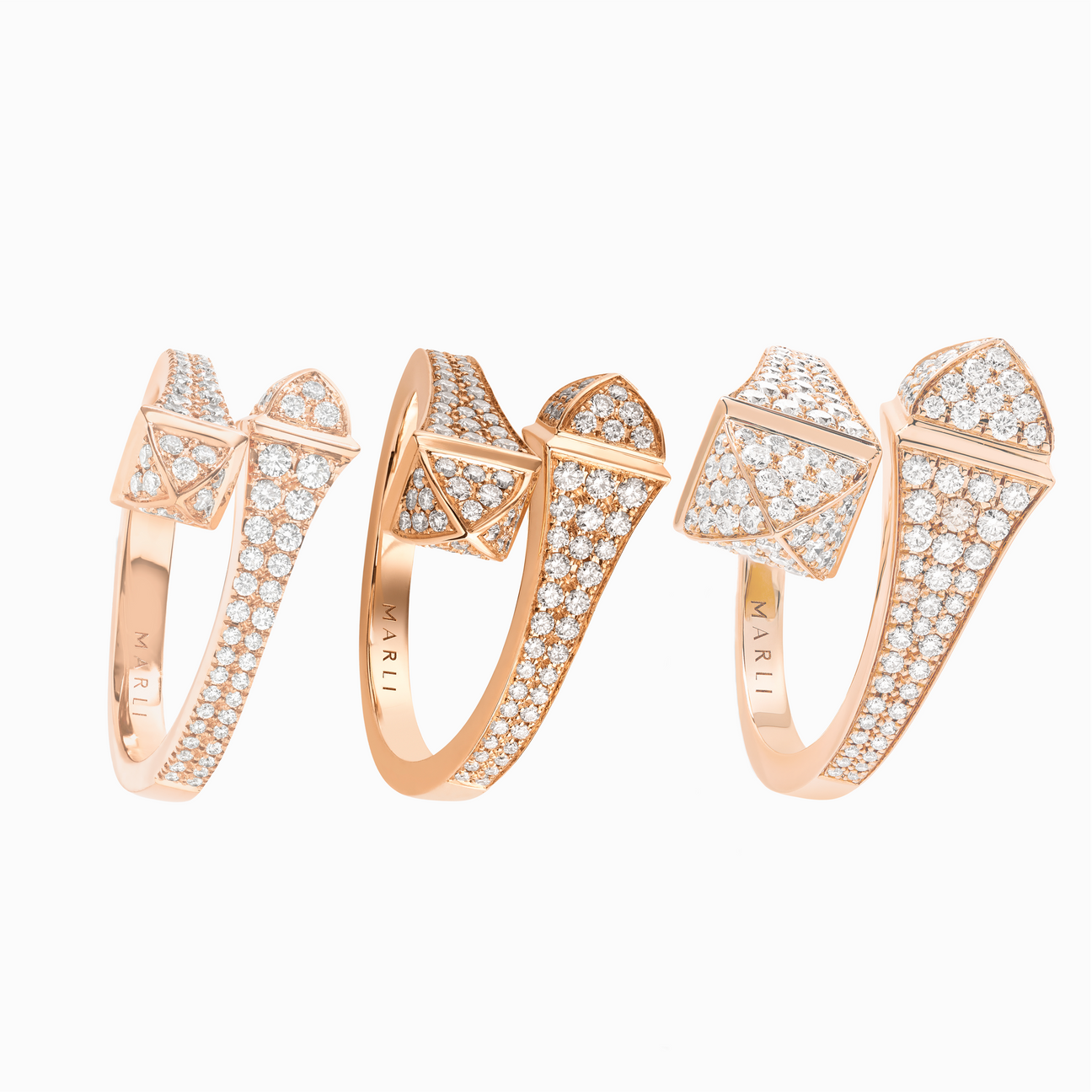 Cleo Full Diamond Midi Slim Ring Rose Gold