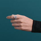 Cleo Full Diamond Midi Slim Ring White Gold