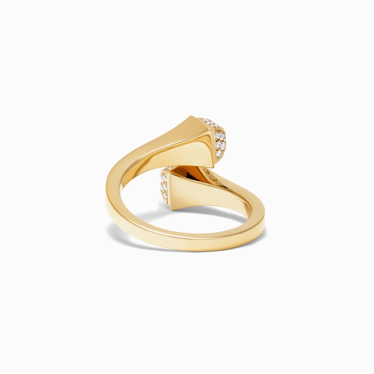 Cleo Full Diamond Midi Slim Ring Yellow Gold