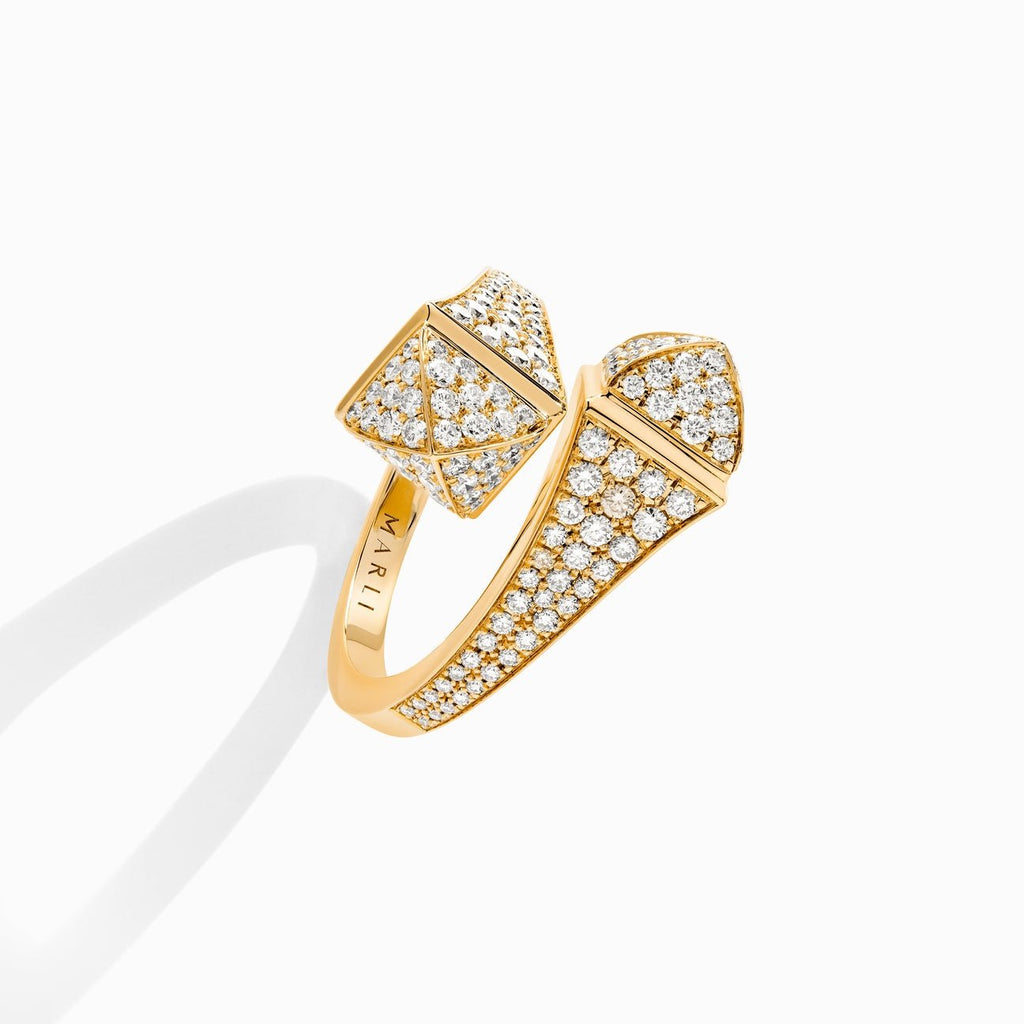 Cleo Full Diamond Ring Yellow Gold