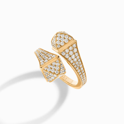 Cleo Full Diamond Ring Yellow Gold