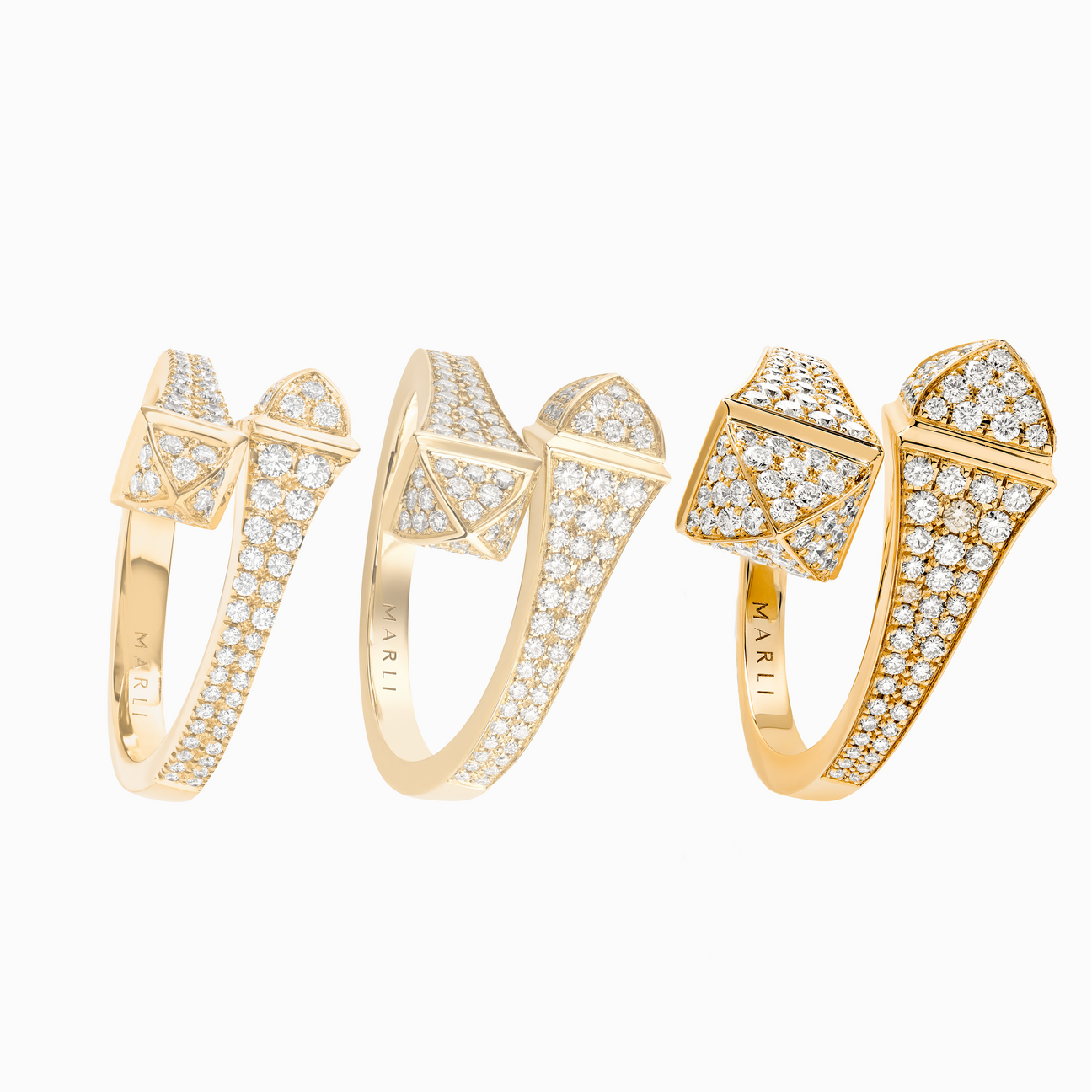 Cleo Full Diamond Ring Yellow Gold