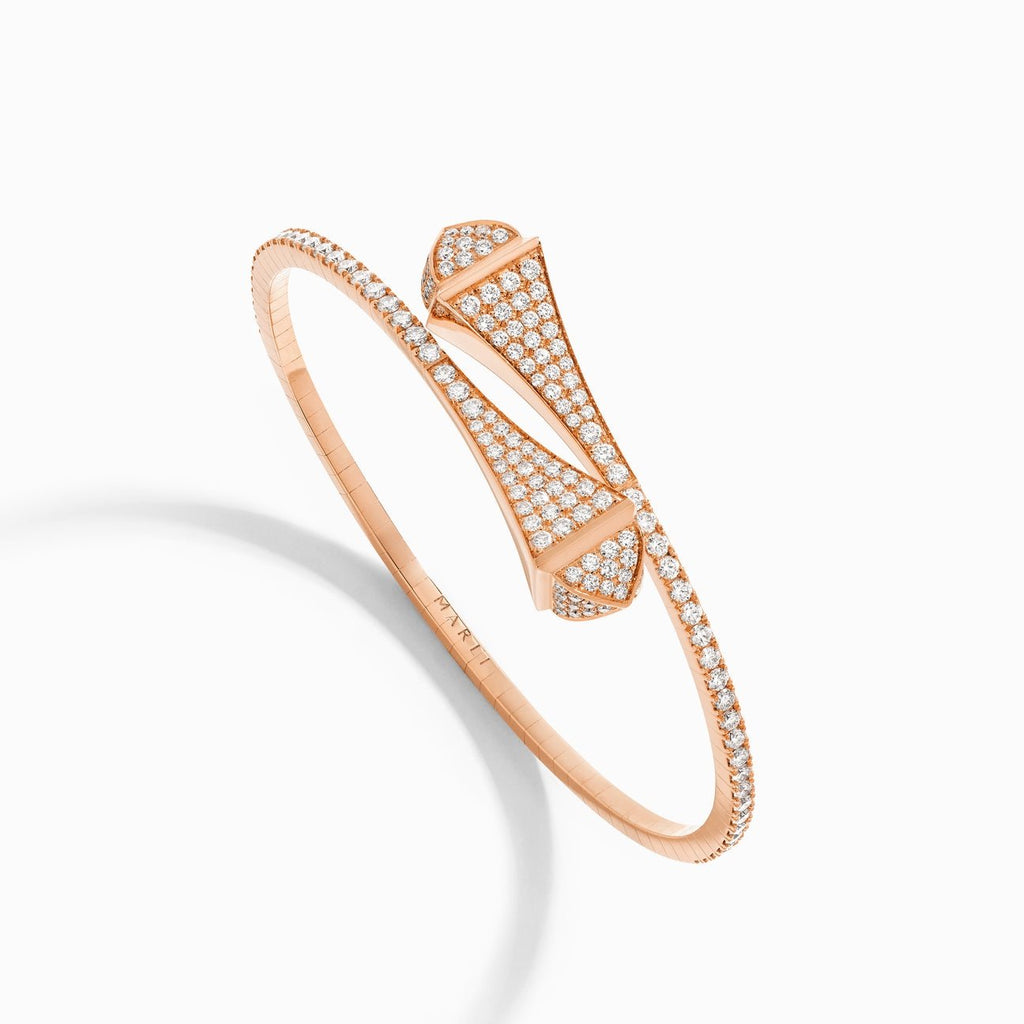 Cleo Full Diamond Slip-On Bracelet Rose Gold