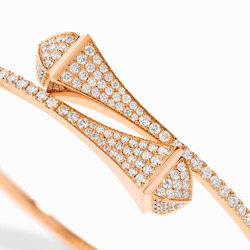 Cleo Full Diamond Slip-On Bracelet Rose Gold