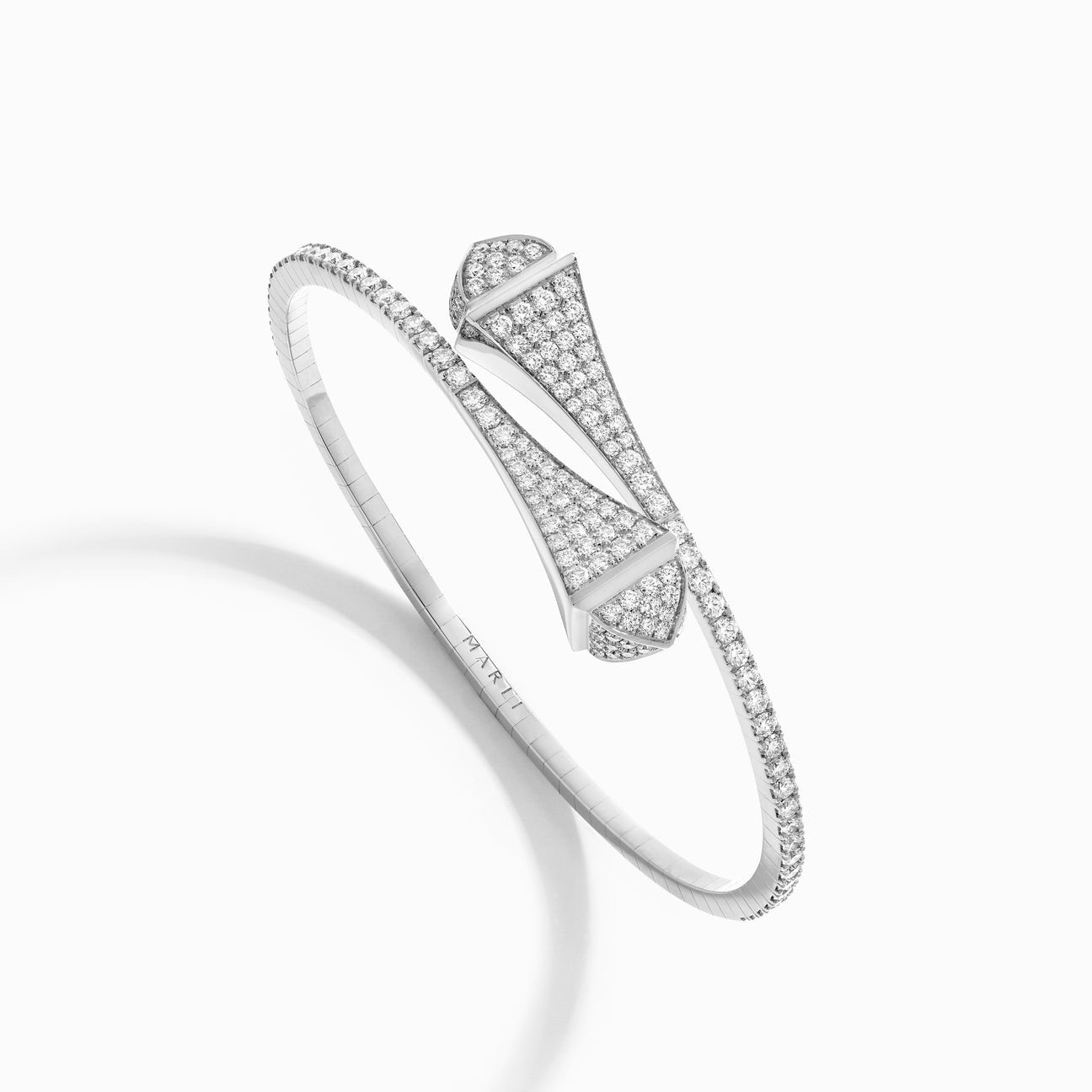 Cleo Full Diamond Slip-On Bracelet White Gold