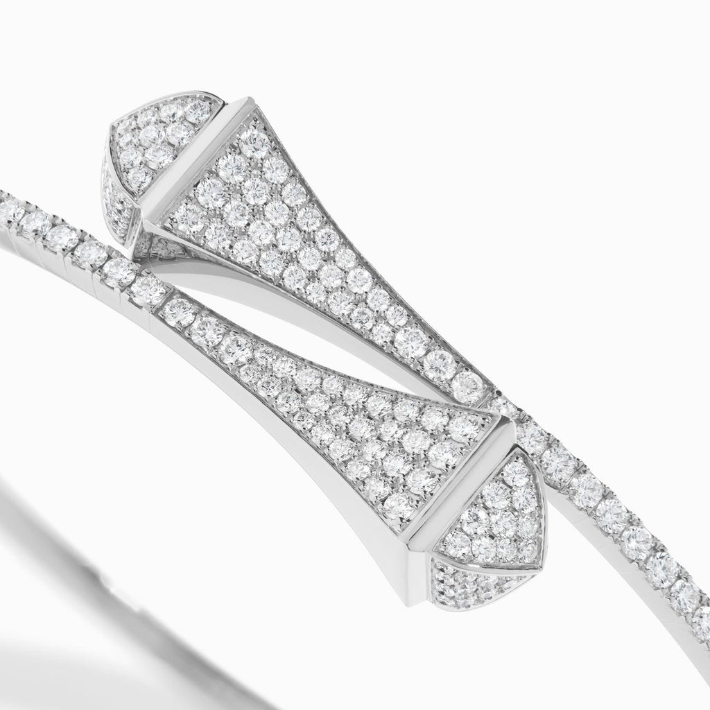 Cleo Full Diamond Slip-On Bracelet White Gold