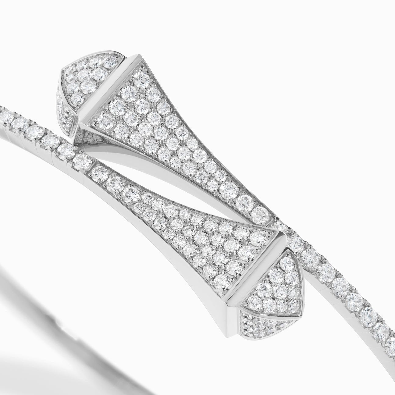 Cleo Full Diamond Slip-On Bracelet White Gold