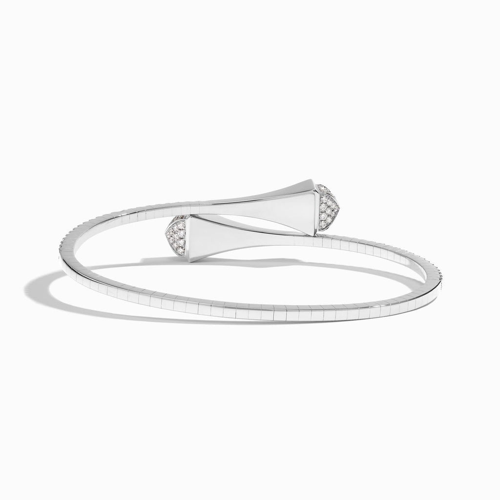 Cleo Full Diamond Slip-On Bracelet White Gold