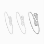 Cleo Full Diamond Slip-On Bracelet White Gold