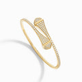 Cleo Full Diamond Slip-On Bracelet Yellow Gold
