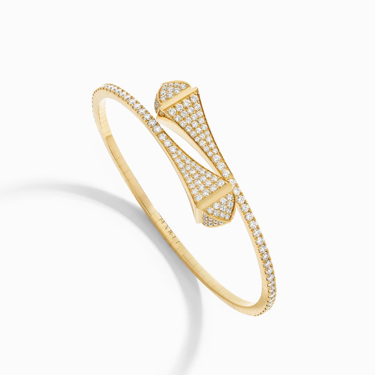 Cleo Full Diamond Slip-On Bracelet Yellow Gold