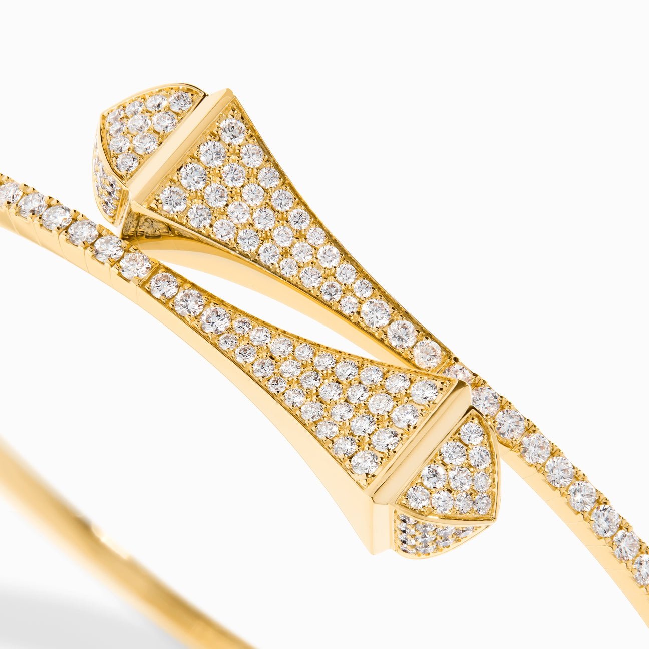 Cleo Full Diamond Slip-On Bracelet Yellow Gold