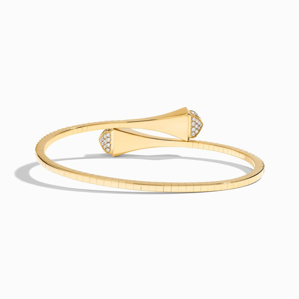 Cleo Full Diamond Slip-On Bracelet Yellow Gold