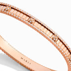 LIFE Full Diamond Hinged Bangle Rose Gold