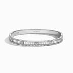 LIFE Full Diamond Hinged Bangle White Gold