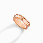 LIFE Full Diamond Spinning Ring Rose Gold