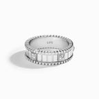 LIFE Full Diamond Spinning Ring White Gold