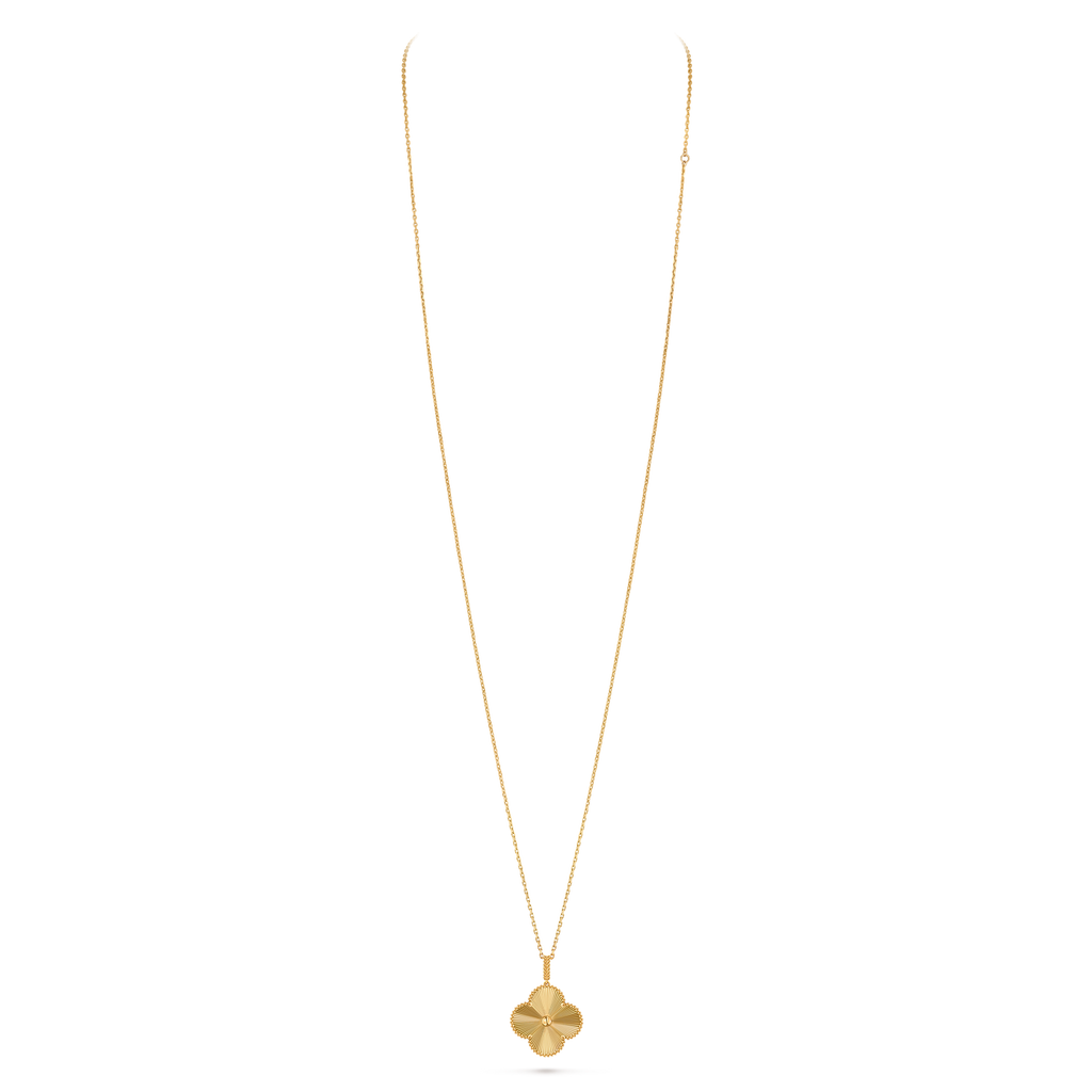 عقد ماجيك ألامبرا الطويل، حلية واحدة زخرفية ذهب أصفر 18 قيراط