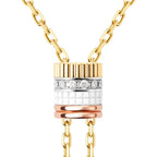 عقد بشكل ربطة العنق كاتر وايت إيديشن موديل كبير  ‏quatre white edition،