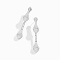 Cleo Full Diamond Drop Earrings White Gold
