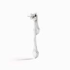 Cleo Full Diamond Drop Earrings White Gold