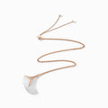 قلادة كليو ريف ميدي لوكس الماسية بالذهب الوردي