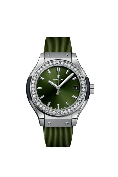 CLASSIC FUSION TITANIUM GREEN DIAMONDS33MM