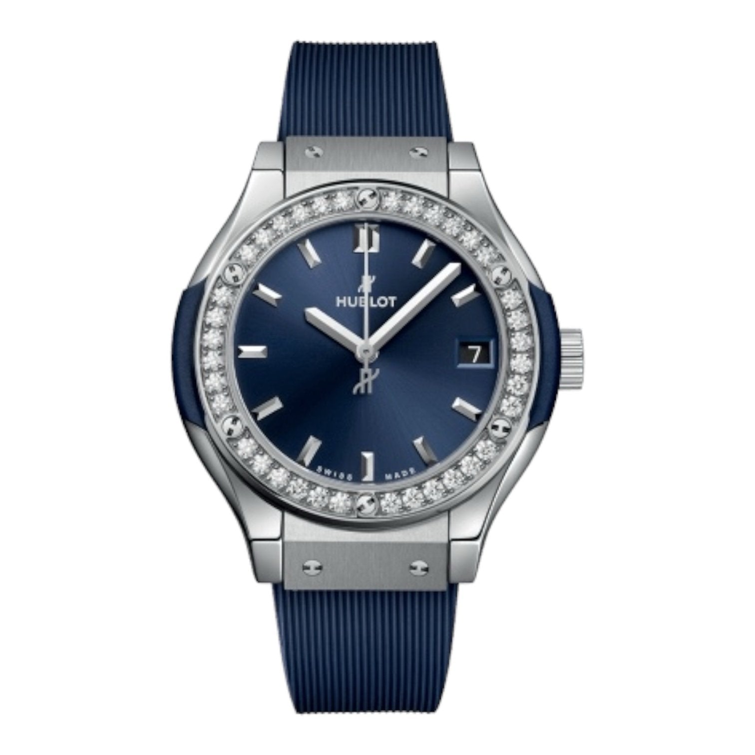 CLASSIC FUSION TITANIUM BLUE DIAMONDS 33 MM